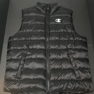 Men’s Black Champion Lightweight Puffer Vests